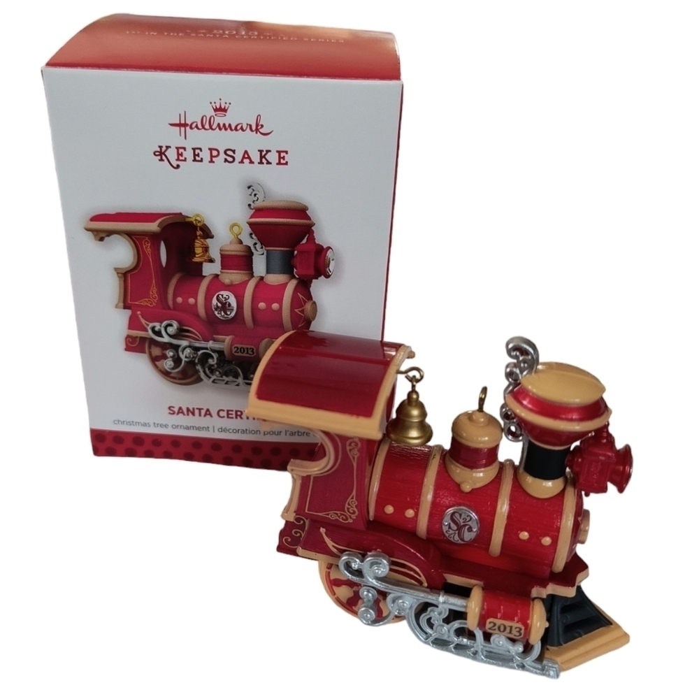 Hallmark Keepsake 2013 "Santa Certified" Christmas Train Tree Ornament